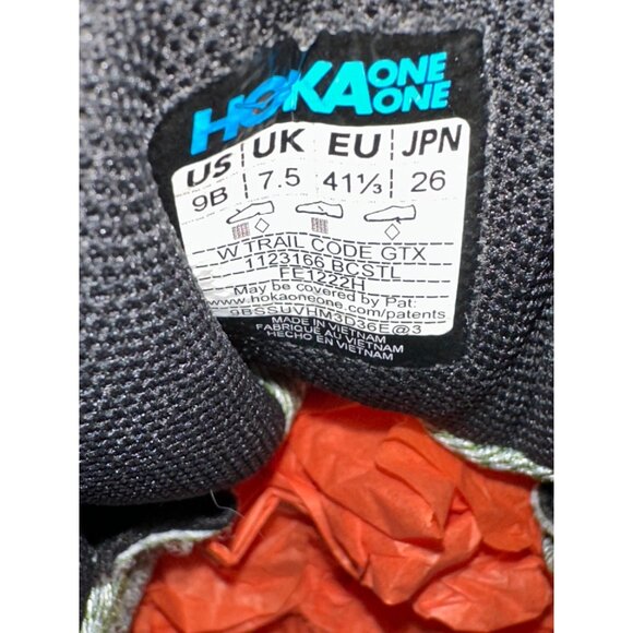 Hoka One One Trail Code Hiking Gray Boots Waterproof Black & Purple Size 9 - Picture 6 of 9